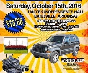 John 3:16 to give away Jeep at Variety Night on Oct. 15th