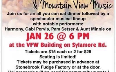 Poor Man’s Dinner and Music Show on January 26th at Mountain View