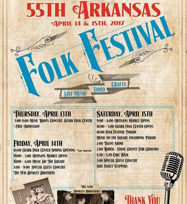 Mountain View 2017 Arkansas Folk Festival April 14-15th!