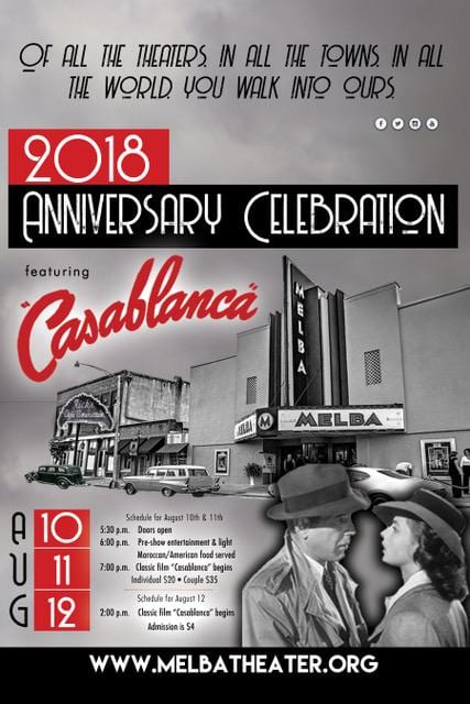 Melba Theater to roll out red carpet for 2018 Anniversary Celebration, Aug 10-12