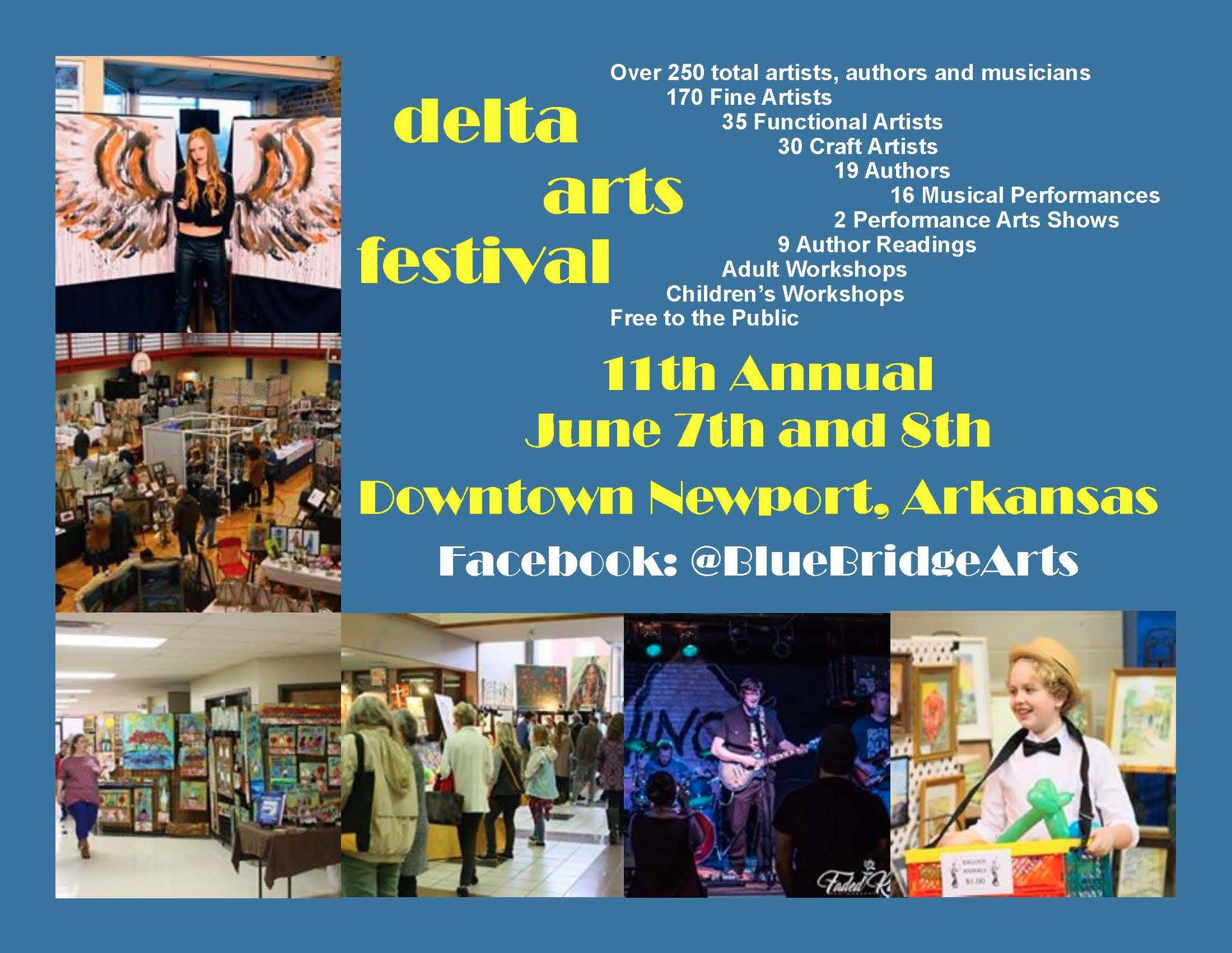 11th Annual Delta Arts Festival Today & Tomorrow, downtown Newport Arkansas
