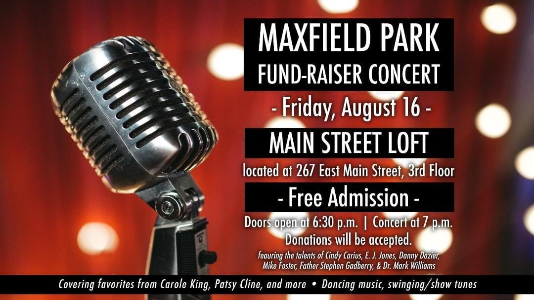 Concert to Benefit Maxfield Park in Downtown Batesville Arkansas