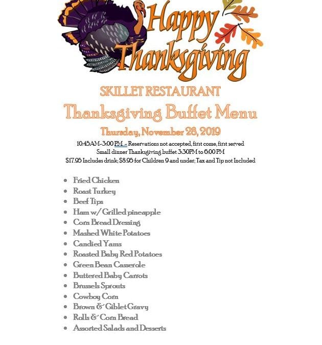 Enjoy a Relaxing Happy Thanksgiving at the Ozark Folk Center Skillet Restaurant