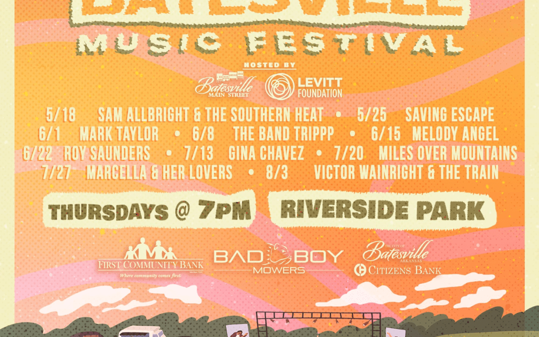 The countdown to a memorable season of free concerts under the summer fun in Batesville AR is underway!