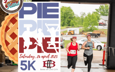 Join us for the Pie Day 5K on Saturday, April 26, 2025, in Cherokee Village, Arkansas!
