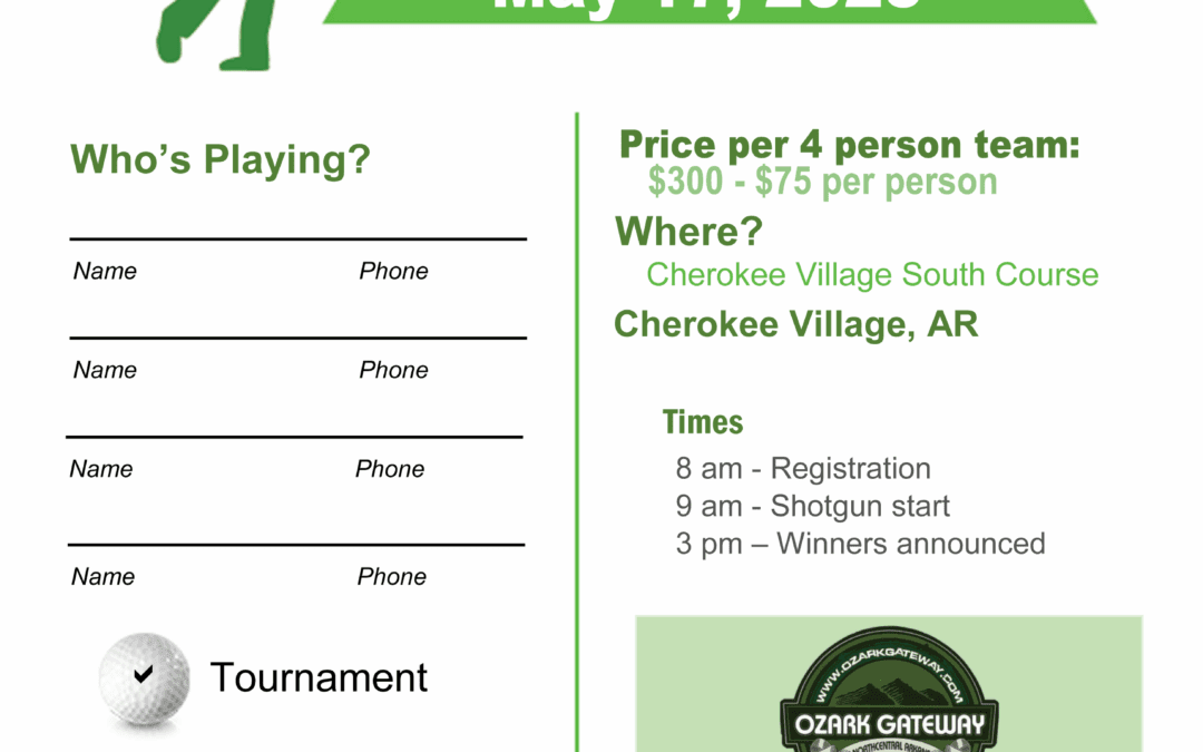 Ozark Gateway Tourist Council Announces the 7th Annual Golf Tournament